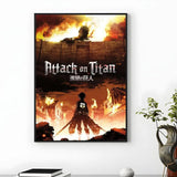 Popular Anime A-Attack on Titan Poster HD Waterproof Self-Adhesive Wall Art Multi-Scene Application