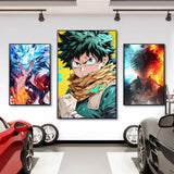 1PC My Hero Academia Anime Poster Self-adhesive Art Waterproof Paper Sticker Coffee House Bar Room Wall Decor