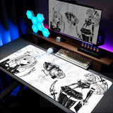 New DEATH NOTE Misa Amane Mousepad Black Pretty Anime Girl Mouse Pad Non-slip Gamer Keyboard Notebook Desk Mat PC Computer Table