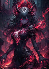 Fantasy Art Sexy Cartoon Animal Roleplay Anime Girl Dark Demon Witch Abstract Poster Canvas Painting Wall Art Picture Home De