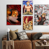Anime M-My Hero Academia H-Hawks Poster Art With Prints Home Bedroom Living Room Decoration Gift