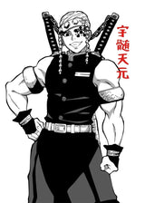 Japan Retro Anime Demon Slayer Poster My Hero Academia Jujutsu Kaisen Wallpaper Canvas Black and White Wall Art Kids Room Decor