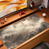 Pink Fox Mouse Mat Anime Kawaii Cute Mousepad Natural Rubber Gaming Table Pad Extra-large size Office Computer Mouse Desk Mats