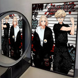 Anime T-Tokyo R-Revenger Painting Calligraphy High-Quality Cotton Canvas Poster Wall Art for Living Room Modern  House Decor