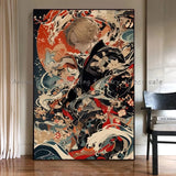 Anime One Piece Luffy Zoro Retro Poster Cafe Bar Fashion Home Wall Art Decorative Wall Painting Printed Canvas Painting