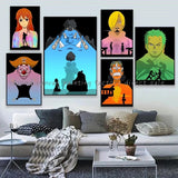 Anime Luffy Poster Printing Canvas Painting Home Living Room Suitable for Bedroom Bar Cafe Entrance Art Wall Painting Decoration
