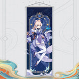 Xiao Yelan Kazuha Hutao Genshin Impact Scroll Canvas Wall Hanging Painting Home Decor Anime Poster Wall Art Room Decoration