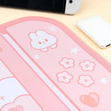 Bunny Desk Pad NS Switch Keyboard Gaming Mat Large Mat Mousepad Pastel Pink Animal Kawaii Cute Anime Desk Blotter Protector