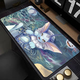 Mouse Pad Kawaii Flower Pattern XXL Keyboard Rug Laptop Japan Anime P-pokemonS Mousepad PC Cute E-eevee Gamer Cabinet Desk Mat
