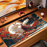 Pink Fox Mouse Mat Anime Kawaii Cute Mousepad Natural Rubber Gaming Table Pad Extra-large size Office Computer Mouse Desk Mats