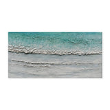 Blue Sea Ocean Wave Beach Canvas Abstract Textured Art Pure Hand-painted Oil Painting Home Decoration Restaurant For Living Room Bedroom Wall Decor
