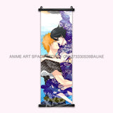 Anime BLEACH Figures Posters Kurosaki Ichigo Wall Art Scrolls Picture Kuchiki Rukia Home Decor Canvas Japanese Hanging Painting