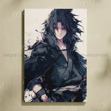 Hot Blooded Anime Naruto Home Decorative Canvas HD Prints Paintings Ink Style Pictures Uchiha Itachi Wall Art Frameless Poster