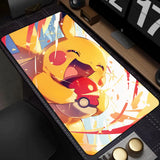 New Kawaii Japan Anime Pikachu Leather Mouse Pad PC Colorful Gamer Cabinet Mousepad Pokemon Keyboard Rug Laptop Gaming Desk Mat