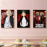 action anime Tokyo Revengers Poster HD Self-Adhesive Waterproof Wall Art Easy to Apply Multi-Scene Decor