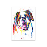 Colorful Animal Dog Canvas Painting Poster Abstract Wall Art