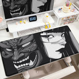 Anime Girls Samurai Oni Mask Mousepad Large Computer Gaming Accessories 400x900mm Gamer Professional Premium Mouse Mat Desk Mats