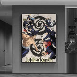 J-Jujutsu KaisenS anime Poster Versatile HD Waterproof Wall Art Self-Adhesive Decor for Any Space Ideal Gift
