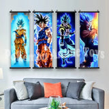 Dragon Ball Anime Poster Son Goku Home Decor Kakarotto Hanging Painting Trunks Wall Art Bardock Scroll Picture Zarbon Wallpaper