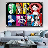 Classic Anime One Piece HD Canvas Painting Monkey D. Luffy Poster Print Watercolor Wall Art Picture Modern Home Decor Kids Gifts