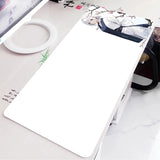Black and White Anime Girl Table Mat Large Mouse Pad Office Keyboard Edge Locking Desk Mat Gaming Accessories Non-slip Mousepad