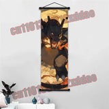 Pokemon Anime Poster Scroll Painting, Pikachu, Charizard, Eevee, Gengar, Mewtwo, Room Art White Canvas Painting Wall Decoration