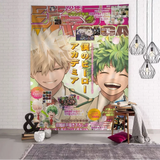 VIKAMA My Hero Academia Tapestry, Anime Wall Art, Cute Cartoon Print, Perfect for Bedroom, Living Room, Dorm Decor