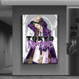 cool anime t-Tokyo Revengers Poster Versatile HD Waterproof Wall Art Self-Adhesive Decor for Any Space Ideal Gift
