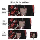Mask anime girl Mouse Pad Large Computer Office Game Table Mats XXL Rubber Anti-slip Gaming Keyboard Mousepads Long Desk Pads