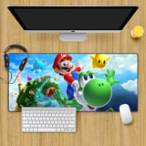 Hot Games Super M-Marioes Mousepad HD Printing Computer Gamers Locking Edge Non-slip Mouse Pad XXL90x40cm Keyboard PC Desk Pad