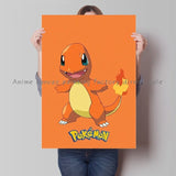 Anime Pokemon Pikachu Squirtle Charizard Poster HD Canvas Painting Home Modern Living Room Painting Wall Art Decoration Painting