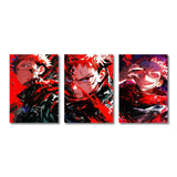 3pcs/set Anime Jujutsu Kaisen Wall Art Prints Poster Figure Itadori Yuji Canvas Painting Home Decor Poster Fans Gifts-unframed