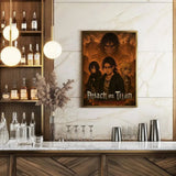 1PC Japanese Anime Attack On Titan Poster Self-adhesive Art Waterproof Paper Sticker Coffee House Bar Room Wall Decor