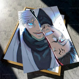 Anime Jujutsu Kaisen Gojo And Sukuna Poster Self-adhesive Art Waterproof Paper Sticker Coffee House Bar Room Wall Decor
