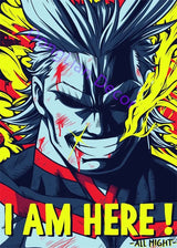 Japanese Anime My Hero Academia Wall Decorative Picture for Boy Room Metal Tin Sign Home Decor Wall Art Cafe Quality Posters