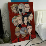 T-Tokyo Revengers Anime Poster HD PVC Wall Art - Waterproof Self Adhesive Mildew Resistant For Home Office Bar