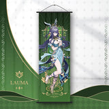 Genshin Impact Scroll Canvas Painting Columbina Sandrone Flins Home Decor Wall Hanging Anime Poster Wall Art Room Decoration