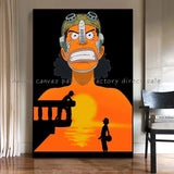 Anime Luffy Poster Printing Canvas Painting Home Living Room Suitable for Bedroom Bar Cafe Entrance Art Wall Painting Decoration