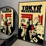 Anime T-Tokyo R-Revenger Poster Modern PP Paper Wall Art Sticker Minimalist Decorative for Cafe Office Bar Home Wall Decor Gift
