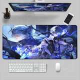 New Genshin Impact Desk Mat Anime Gaming Cool Durin Flins Gaming Mouse Pad Lock Edge 1000x500mm Playmat Office Keyboard Mousepad