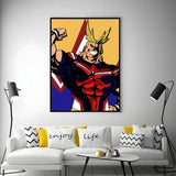 My H-hero A-academia all might anime Poster Versatile HD Waterproof Wall Art Self-Adhesive Decor for Any Space Ideal Gift