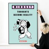Graffiti Cartoon Monopoly Property Wall Art Poster Canvas Painting