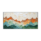 Undulating Mountains Abstract Landscape Hand Painted Oil Painting Textured Natural Scenery Canvas Wall Art Living Home Room Decoration