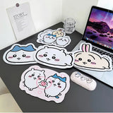 Cute Cartoon Chiikawa Usagi Hachiware Special-Shaped Leather Mouse Pad Game Rubber Pad Desk Mat Office Supplies Children Gift