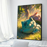 Anime Figures Hd Charizard Bulbasaur Squirtle Charmander Artwork Poster Canvas Painting Wall Art Home Room Decor
