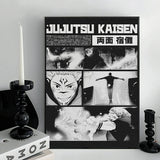Jujutsu Kaisen Anime Wall Art Prints Poster Gojo Satoru Fujiwara Megumi Itadori Yuji Canvas Painting Home Decor Poster Fans Gift