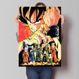Bandai Classic Anime Dragon Ball HD Poster Goku Gohan Vegeta Piccolo Friza Retro Canvas Painting Print Wall Art Children Gift