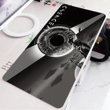 Black and White Anime Girl Table Mat Large Mouse Pad Office Keyboard Edge Locking Desk Mat Gaming Accessories Non-slip Mousepad