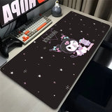 Kawaii Bow Extended Desk Mat PC Anime Sanrio Gamer Cabinet Keyboard Rug Kuromi Bunny Ears Mouse Pad Laptop Purple Skull Mousepad