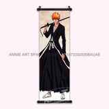 Anime BLEACH Figures Posters Kurosaki Ichigo Wall Art Scrolls Picture Kuchiki Rukia Home Decor Canvas Japanese Hanging Painting